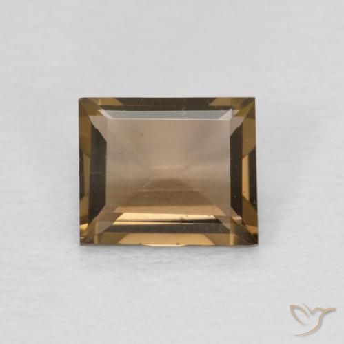 0.89ct 天然 ウォームブラウン スモーキークォーツ, バゲット, VVS