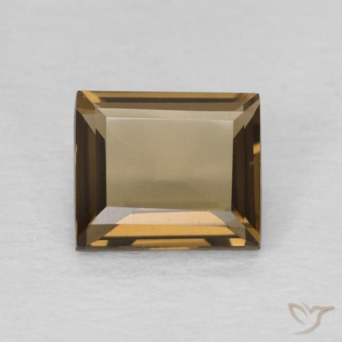 0.85ct 天然 Medium Dark-Brown スモーキークォーツ, バゲット, VVS