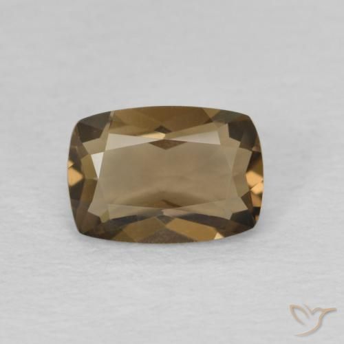 0.81ct 天然 Medium Dark-Brown スモーキークォーツ, クッション, VVS