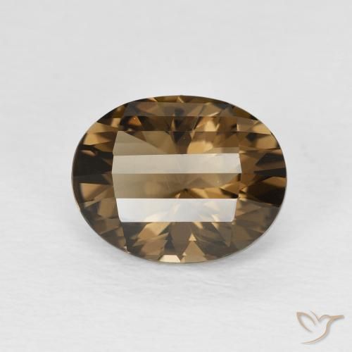 2.58ct 天然 ジンジャーブレッドブラウン スモーキークォーツ, 楕円形, VVS-VS
