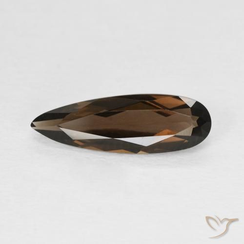 1.75ct 天然 チョコレートブラウン スモーキークォーツ, 洋梨の形, VVS
