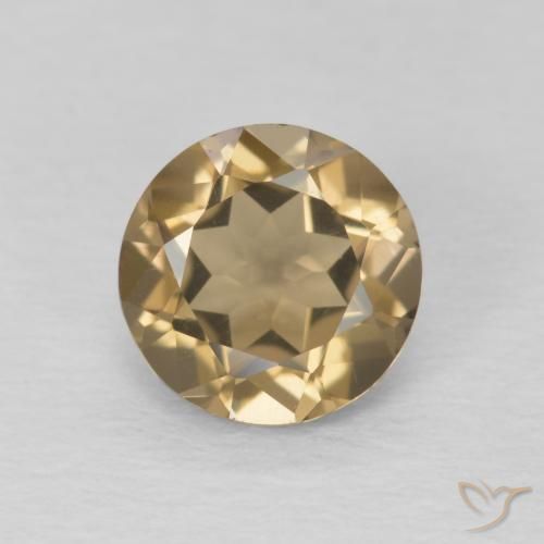 1.06ct 天然 Medium Light-Brown スモーキークォーツ, ラウンド, VVS