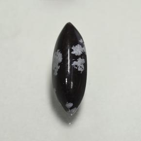 1.92カラットの天然スノーフレークスノーフレークオブシディアン（15.3×5.7 mm・マーキス）