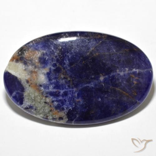 31.93ct 天然 ダークブルー ソーダライト, 楕円形, オペーク