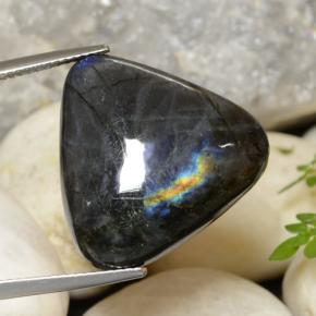 21.80カラットの天然マルチカラースペクトロライト、トリリオン、オペーク