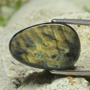 7.78カラットの天然マルチカラースペクトロライト、ファンシーシェイプ、オペーク