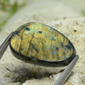 7.78カラットの天然マルチカラースペクトロライト、ファンシーシェイプ、オペーク