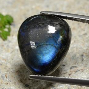 11.36カラットの天然マルチカラースペクトロライト、洋梨の形、オペーク