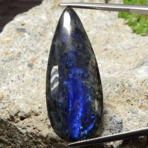 20.21カラットの天然マルチカラースペクトロライト、洋梨の形、オペーク