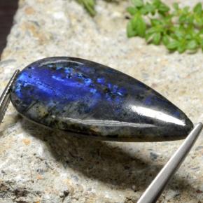 20.21カラットの天然マルチカラースペクトロライト、洋梨の形、オペーク