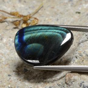 9.82カラットの天然マルチカラースペクトロライト、ファンシーシェイプ、オペーク