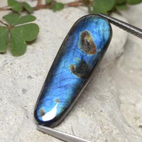 4.87カラットの天然マルチカラースペクトロライト、ファンシーシェイプ、オペーク