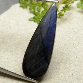 7.41カラットの天然マルチカラースペクトロライト、洋梨の形、オペーク