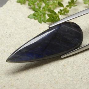 7.41カラットの天然マルチカラースペクトロライト、洋梨の形、オペーク