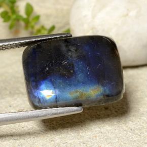 6.99カラットの天然マルチカラースペクトロライト、クッションカット、オペーク