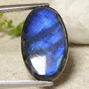 5.19カラットの天然マルチカラースペクトロライト、オーバルカット、オペーク