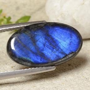 5.19カラットの天然マルチカラースペクトロライト、オーバルカット、オペーク