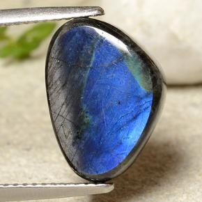 6.88カラットの天然マルチカラースペクトロライト、ファンシーシェイプ、オペーク