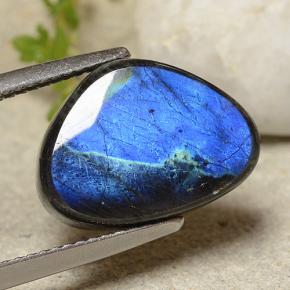 6.88カラットの天然マルチカラースペクトロライト、ファンシーシェイプ、オペーク