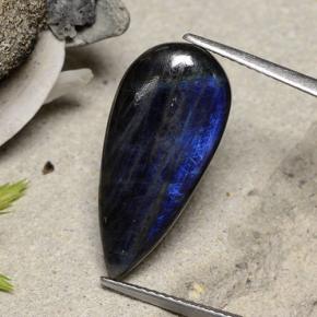 5.40カラットの天然マルチカラースペクトロライト、洋梨の形、オペーク