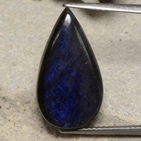 6.53カラットの天然マルチカラースペクトロライト、洋梨の形、オペーク