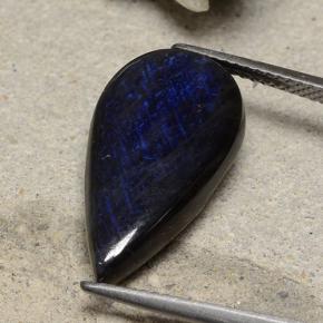 6.53カラットの天然マルチカラースペクトロライト、洋梨の形、オペーク