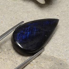 6.53カラットの天然マルチカラースペクトロライト、洋梨の形、オペーク