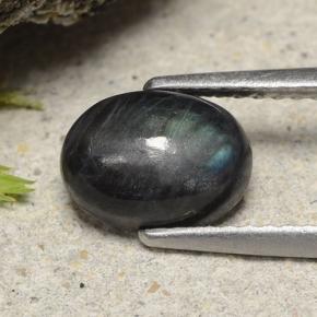 1.49カラットの天然マルチカラースペクトロライト、オーバルカット、オペーク