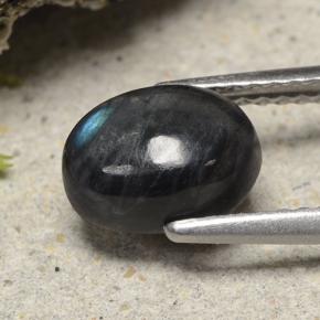 1.49カラットの天然マルチカラースペクトロライト、オーバルカット、オペーク