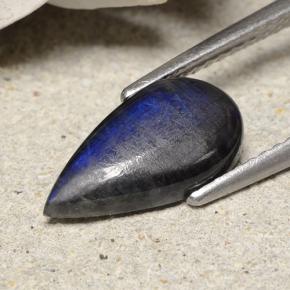 1.74カラットの天然マルチカラースペクトロライト、洋梨の形、オペーク