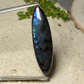 8.57カラットの天然マルチカラースペクトロライト、マーキーズ、オペーク