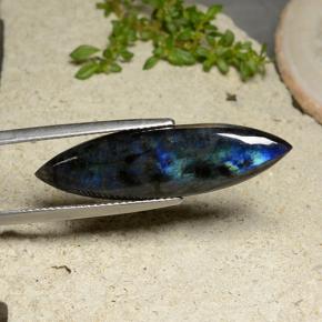 8.57カラットの天然マルチカラースペクトロライト、マーキーズ、オペーク