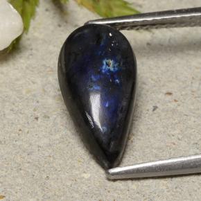 2.30カラットの天然マルチカラースペクトロライト、洋梨の形、オペーク