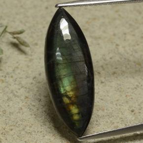 5.78カラットの天然マルチカラースペクトロライト、マーキーズ、オペーク