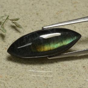 5.78カラットの天然マルチカラースペクトロライト、マーキーズ、オペーク