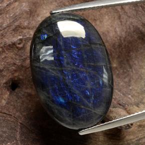 16.82カラットの天然マルチカラースペクトロライト、オーバルカット、オペーク