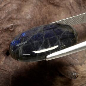 16.82カラットの天然マルチカラースペクトロライト、オーバルカット、オペーク