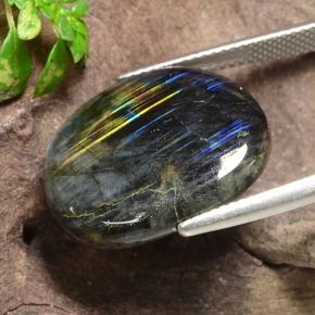 9.95カラットの天然マルチカラースペクトロライト、ファンシーシェイプ、オペーク