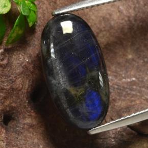 5.07カラットの天然マルチカラースペクトロライト、オーバルカット、オペーク