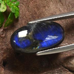 5.07カラットの天然マルチカラースペクトロライト、オーバルカット、オペーク