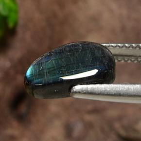 1.95カラットの天然マルチカラースペクトロライト、ファンシーシェイプ、オペーク