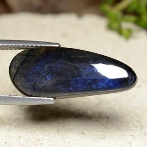 6.86カラットの天然マルチカラースペクトロライト、洋梨の形、オペーク