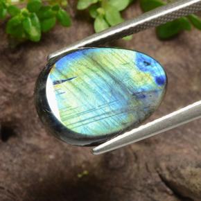 4.55カラットの天然マルチカラースペクトロライト、洋梨の形、オペーク