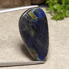 7.55カラットの天然マルチカラースペクトロライト、ファンシーシェイプ、オペーク