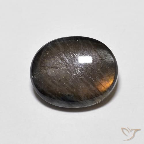2.38ct 天然 マルチカラー スペクトロライト, 楕円形, オペーク