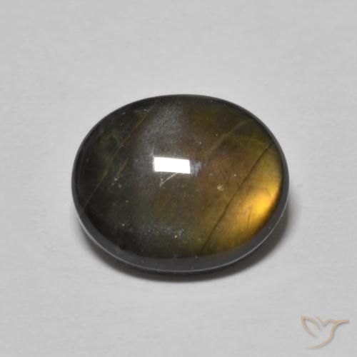 2.21ct 天然 マルチカラー スペクトロライト, 楕円形, オペーク