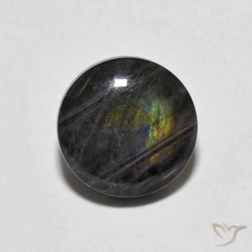 1.65ct 天然 マルチカラー スペクトロライト, ラウンド, オペーク