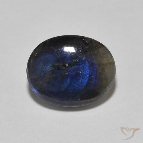 2.18ct 天然 マルチカラー スペクトロライト, 楕円形, オペーク