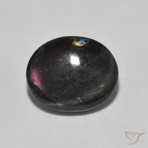 2.15ct 天然 マルチカラー スペクトロライト, 楕円形, オペーク
