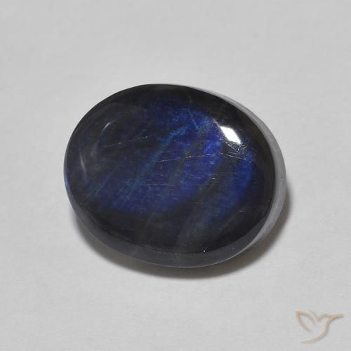 2.25ct 天然 マルチカラー スペクトロライト, 楕円形, オペーク